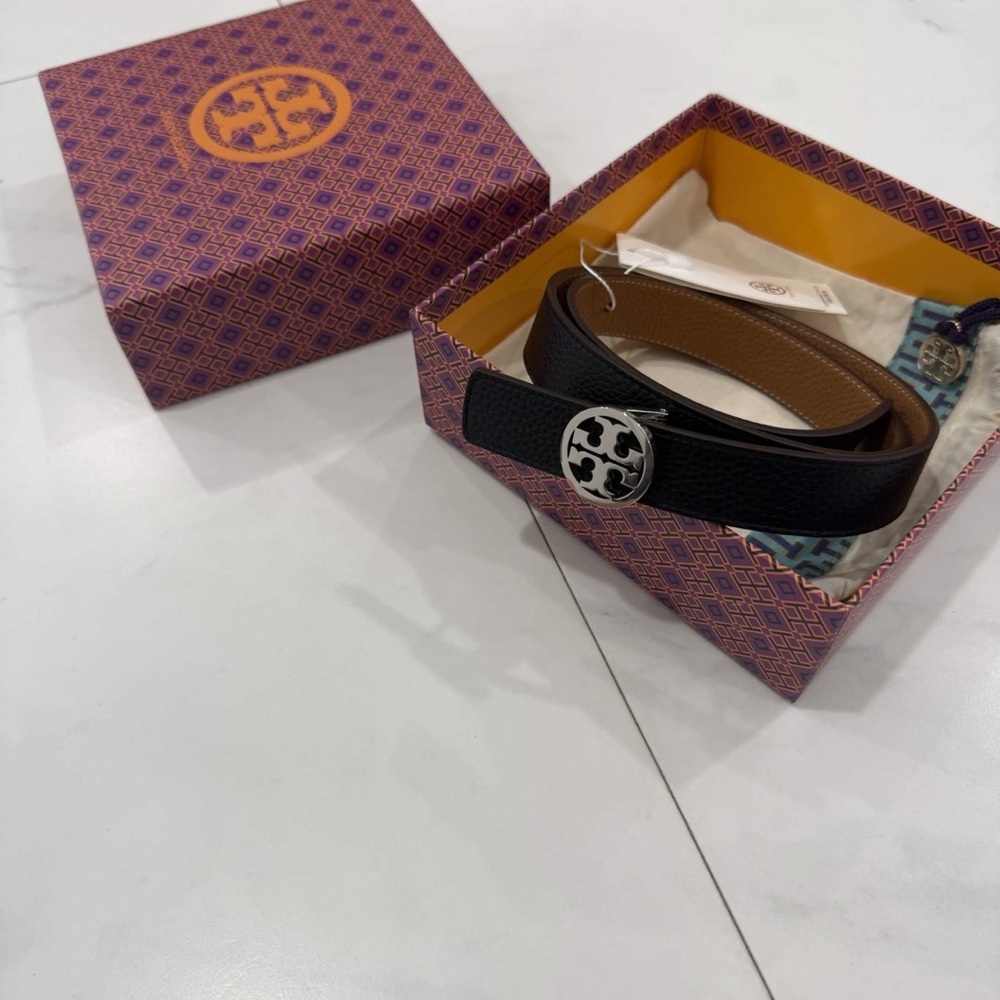 Tory Burch 1” Miller Reversible Belt Women’s Size Small